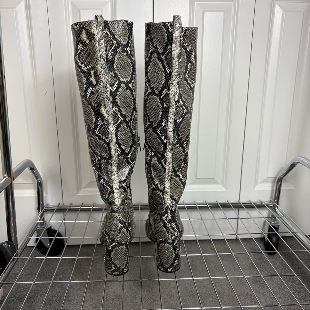 Sam Edelman Green Python Pattern Tall Boots - image 5